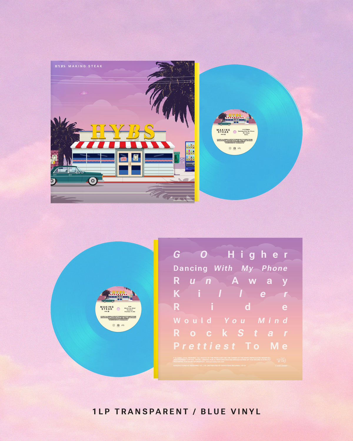 HYBS MAKING STEAK LP カラーレコード アナログ HYBS Making Steak LP Blue | eBay