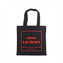 DISK UNION Square Logo Tote Bag