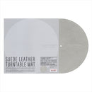 "GRAY" DISK UNION Suede Leather Turntable Slipmat