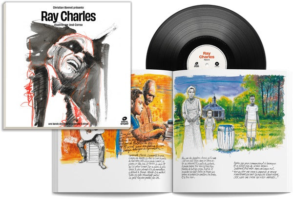 Ray Charles - Vinyl Story (Illustration by José Correa)