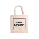 DISK UNION Square Logo Tote Bag