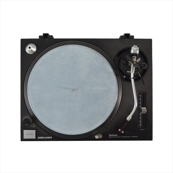 "SAXE BLUE" DISK UNION Suede Leather Turntable Slipmat