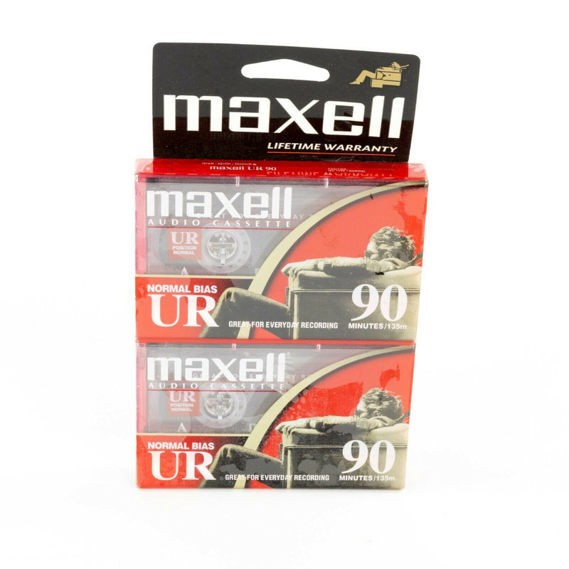MAXELL Blank Audio Cassette Tape (2 pack) UR-90