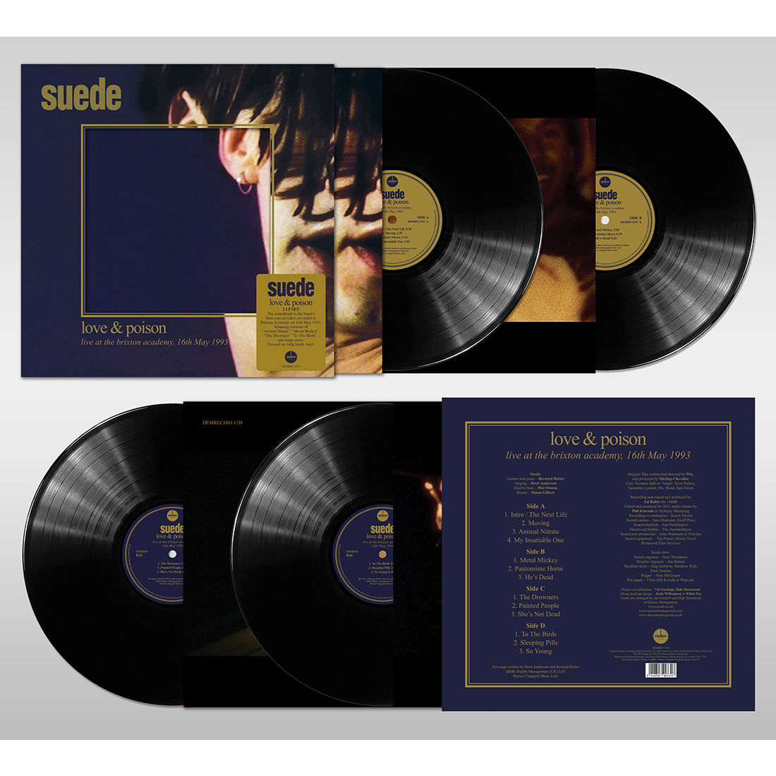 欧2LP Suede Love &amp; Poison (Live At The Brixton Academy, 16th Ma DEMREC1011 Demon Records 未開封 /00520 Suede - Love & Poison (Live At The Brixton Academy, 16th May